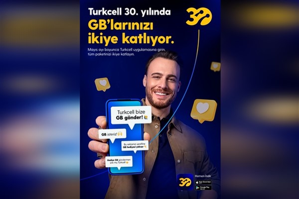 Turkcell 30. yılında GB’ları ikiye katlıyor