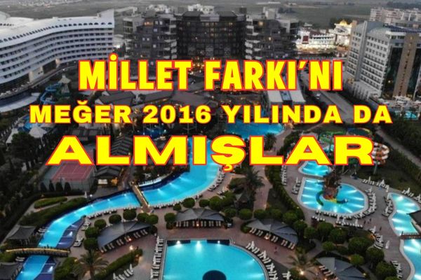 2016 Yılında Otelde Kalan Müşteriden de ”Millet Farkı” Almışlar