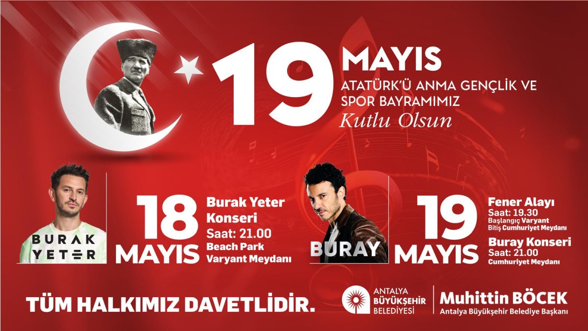 Antalya Büyükşehir Belediyesi’nden 19 Mayıs Coşkusu