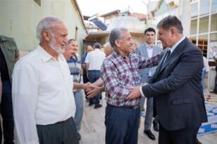 Başkan Tugay Kurban Bayramı’nda Kiraz ve Beydağ’daki vatandaşlarla buluştu