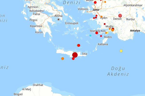 Akdeniz’de deprem