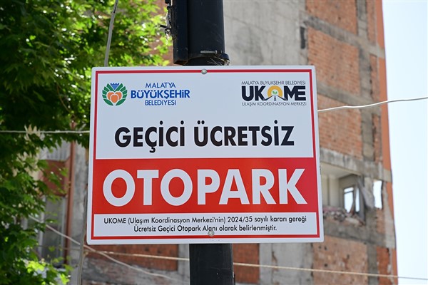 Malatya’da 13 noktada geçici park alanları oluşturuldu