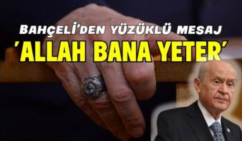 Bahçeli’den ‘Allah Bana Yeter’ yazan Yüzüğü Paylaşımı Sosyal Medyayı Salladı