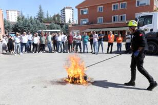 Yenimahalle’de yangın tatbikatı yapıldı