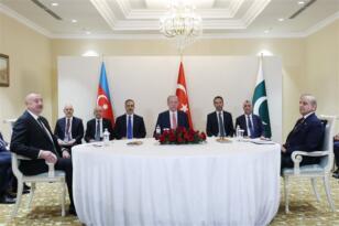 Erdoğan, Azerbaycan Cumhurbaşkanı Aliyev ve Pakistan Başbakanı Şerif ile görüştü