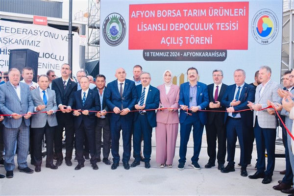 Afyon Borsa Tarım Ürünleri Lisanslı Depoculuk Tesisi’nin açılışı yapıldı