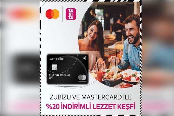 Mastercard ve ZUBİZU ile yüzde 20 gastronomi indirimi