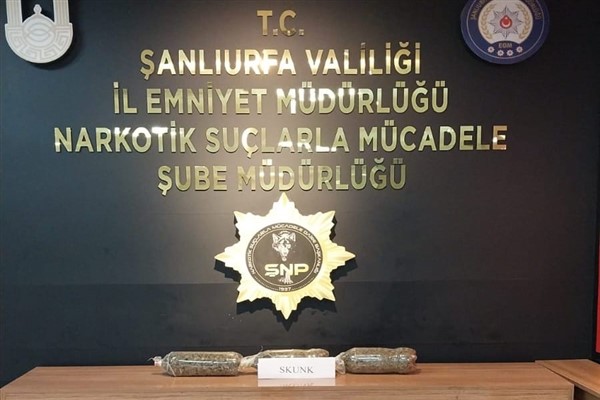 Şanlıurfa’da 1 kilo 400 gram uyuşturucu madde ele geçirildi