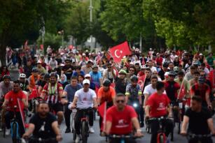 Kayseri’de bisiklet turu etkinliği düzenlendi