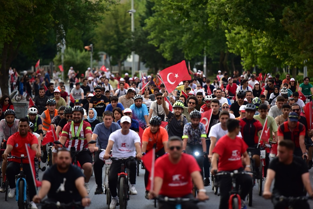 Kayseri’de bisiklet turu etkinliği düzenlendi