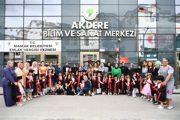 Mamak Belediyesi Akdere Bilim ve Sanat Merkezi anasınıfı öğrencileri mezun oldu