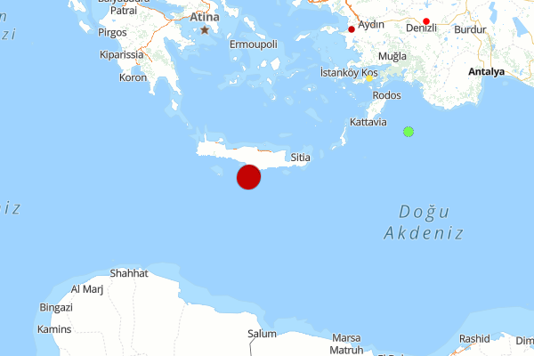 Akdeniz’de peş peşe deprem